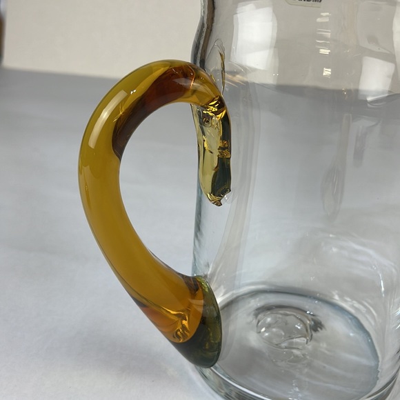 Vintage Blenko Handmade Blown Glass Pitcher - Picture 11 of 16